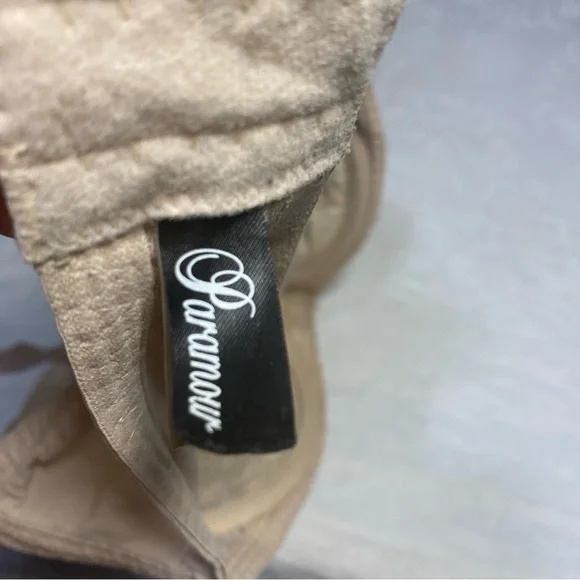 34DDD Paramour Bra with Flaw 34F Eyelash Lace Demi Underwire Cream Nude - Picture 7 of 11